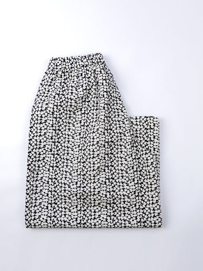 【CHECK&STRIPE(チェック&ストライプ)】ギャザーロングキュロット marie flower petite