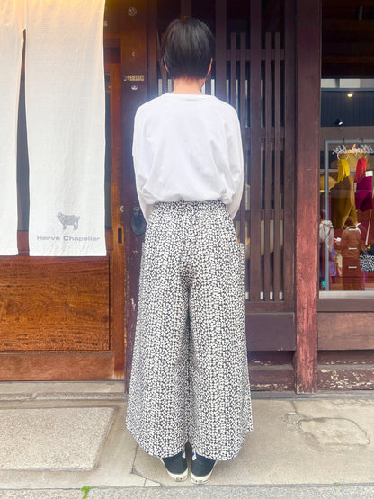 【CHECK&STRIPE(チェック&ストライプ)】ギャザーロングキュロット marie flower petite