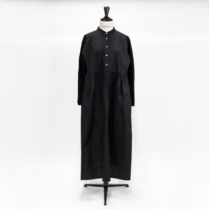 【CHECK&STRIPE(チェック&ストライプ)】スタンドカラーワンピース 「コットンパピエ」