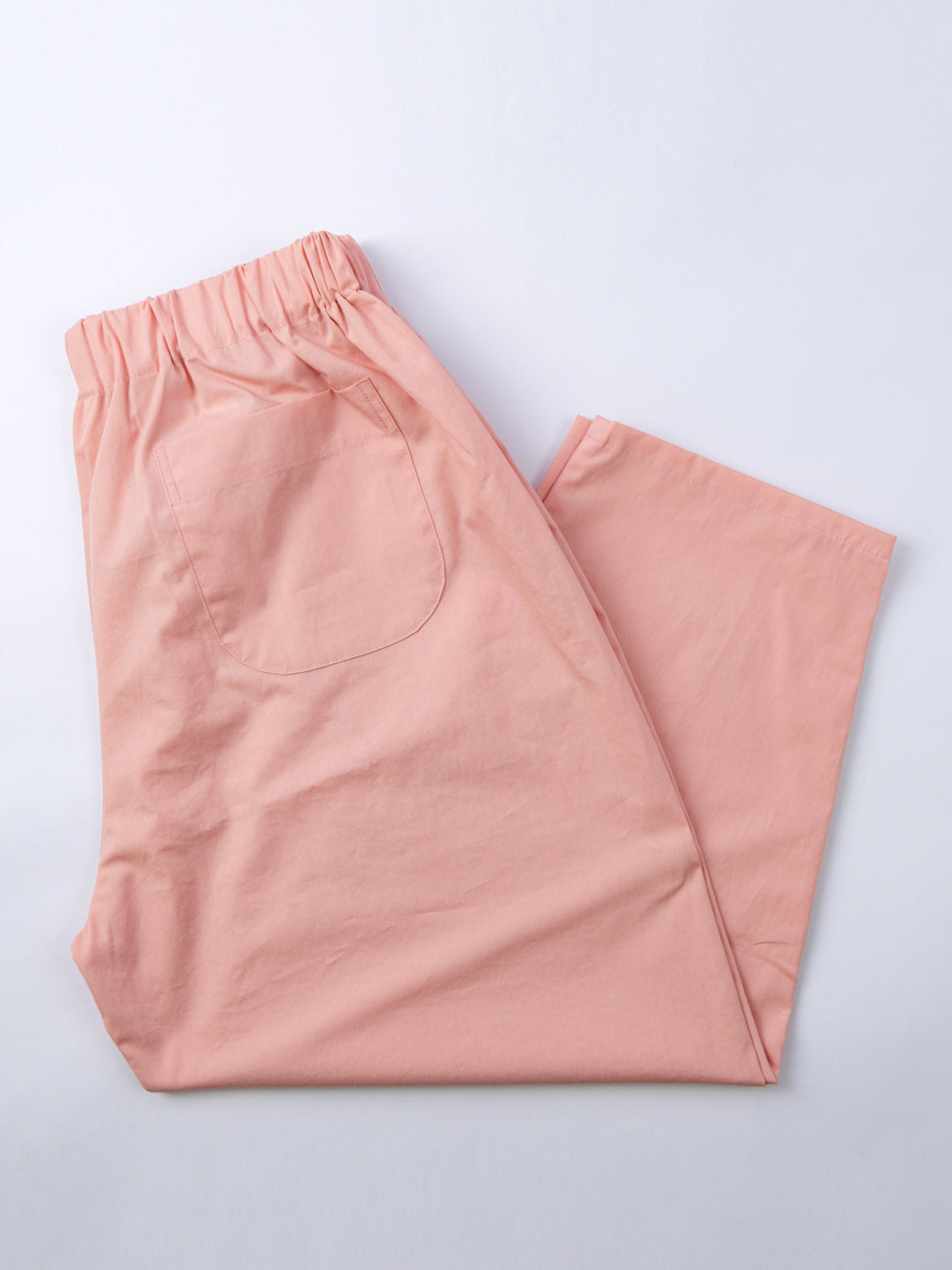 【CHECK&STRIPE(チェック&ストライプ)】シンプルテーパードパンツ　海のブロード