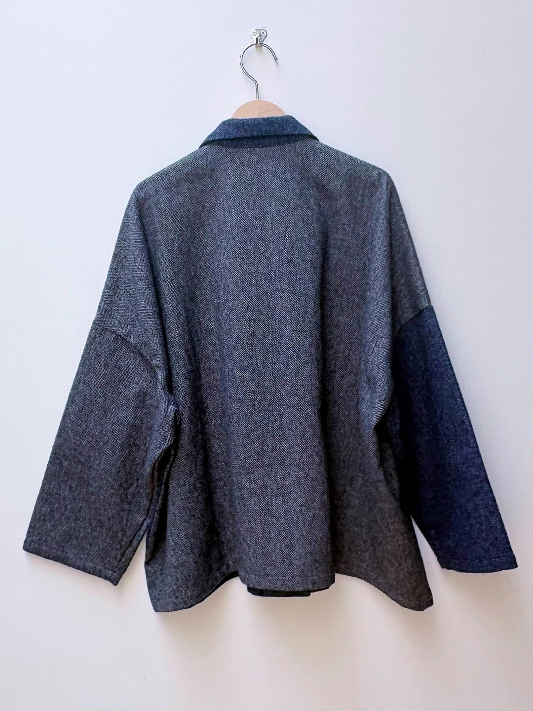 【CHECK&STRIPE(チェック&ストライプ)】シャツJK コットンTWヘリンボーン