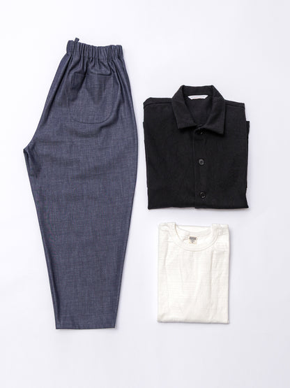 【CHECK&STRIPE(チェック&ストライプ)シャツジャケット ハーフリネンツイル