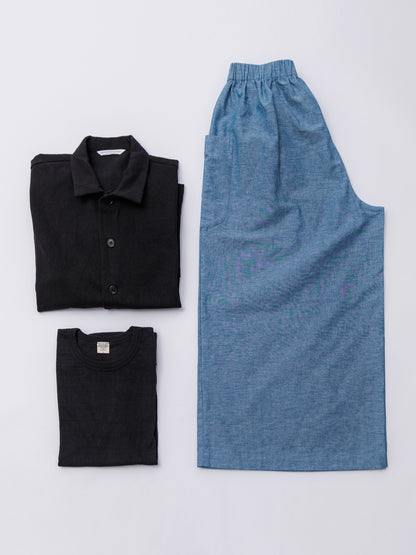 【CHECK&STRIPE(チェック&ストライプ)シャツジャケット ハーフリネンツイル