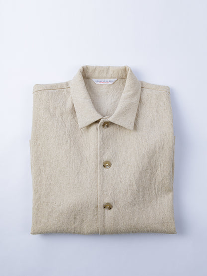 【CHECK&STRIPE(チェック&ストライプ)シャツジャケット ハーフリネンツイル
