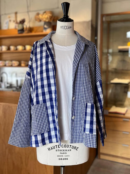 【CHECK&STRIPE(チェック&ストライプ)】シャツジャケット sunny daysコットン