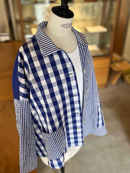 【CHECK&STRIPE(チェック&ストライプ)】シャツジャケット sunny daysコットン