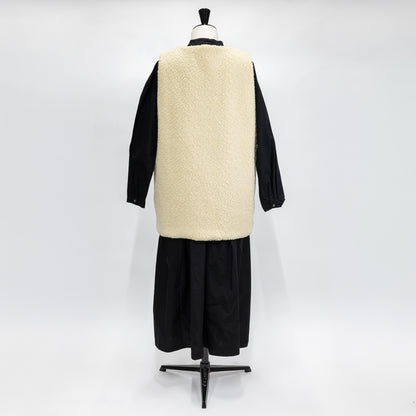 【CHECK&STRIPE(チェック&ストライプ)】ムートンライクプレミアムボアベスト