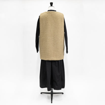 【CHECK&STRIPE(チェック&ストライプ)】ムートンライクプレミアムボアベスト