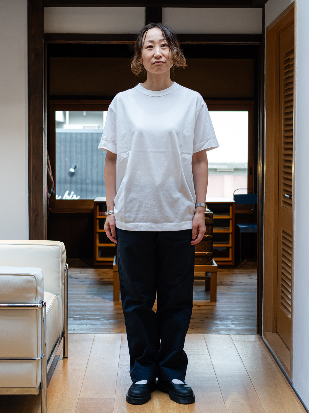 【homspun (ホームスパン) 】天竺　半袖Tシャツ　ゆったりタイプ