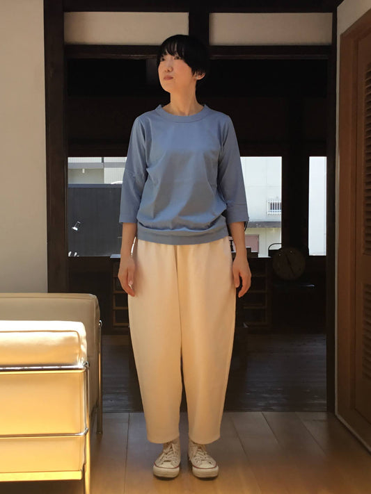 【homspun (ホームスパン) 】30／1天竺七分袖Tシャツ