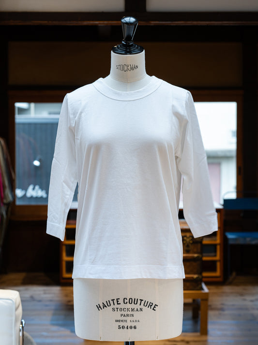 【homspun (ホームスパン) 】30／1天竺七分袖Ｔシャツ