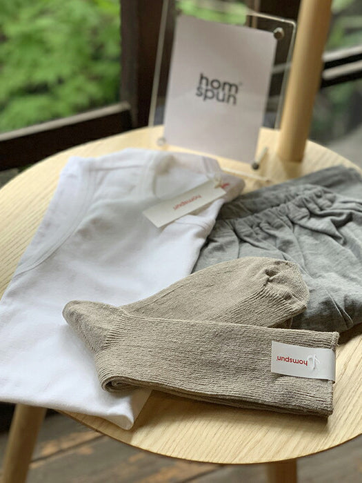 【homspun (ホームスパン) 】リネンソックス