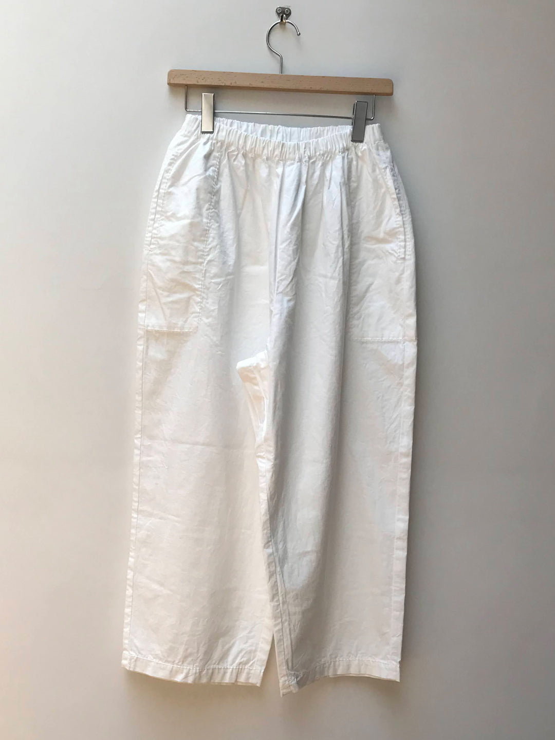 【homspun (ホームスパン) 】バルキーシーチング　厚手ギャザーパンツ