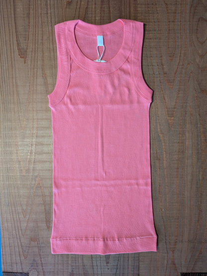 【homspun (ホームスパン) 】40／1丸胴テレコノースリーブ　PO