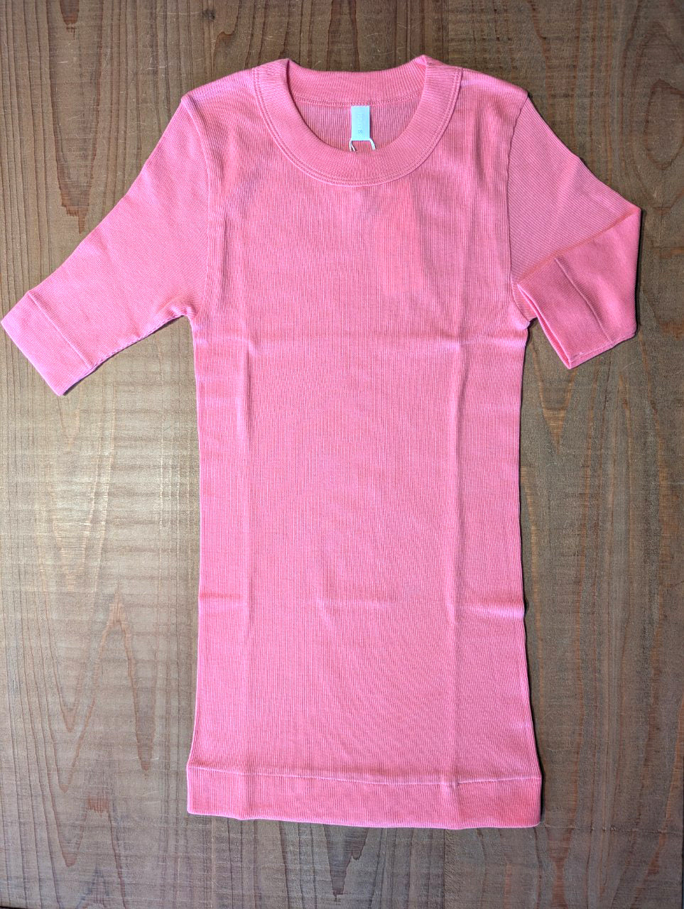 【homspun (ホームスパン) 】40／1丸胴テレコ半袖PO