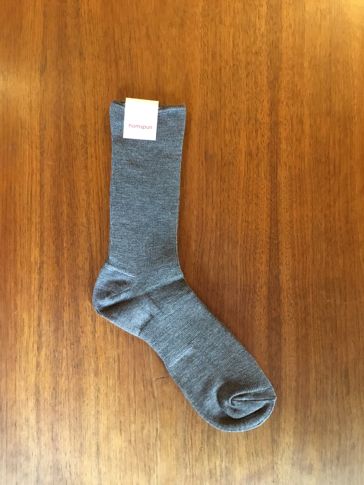 【homspun (ホームスパン) 】防縮ウールリブソックスNEW
