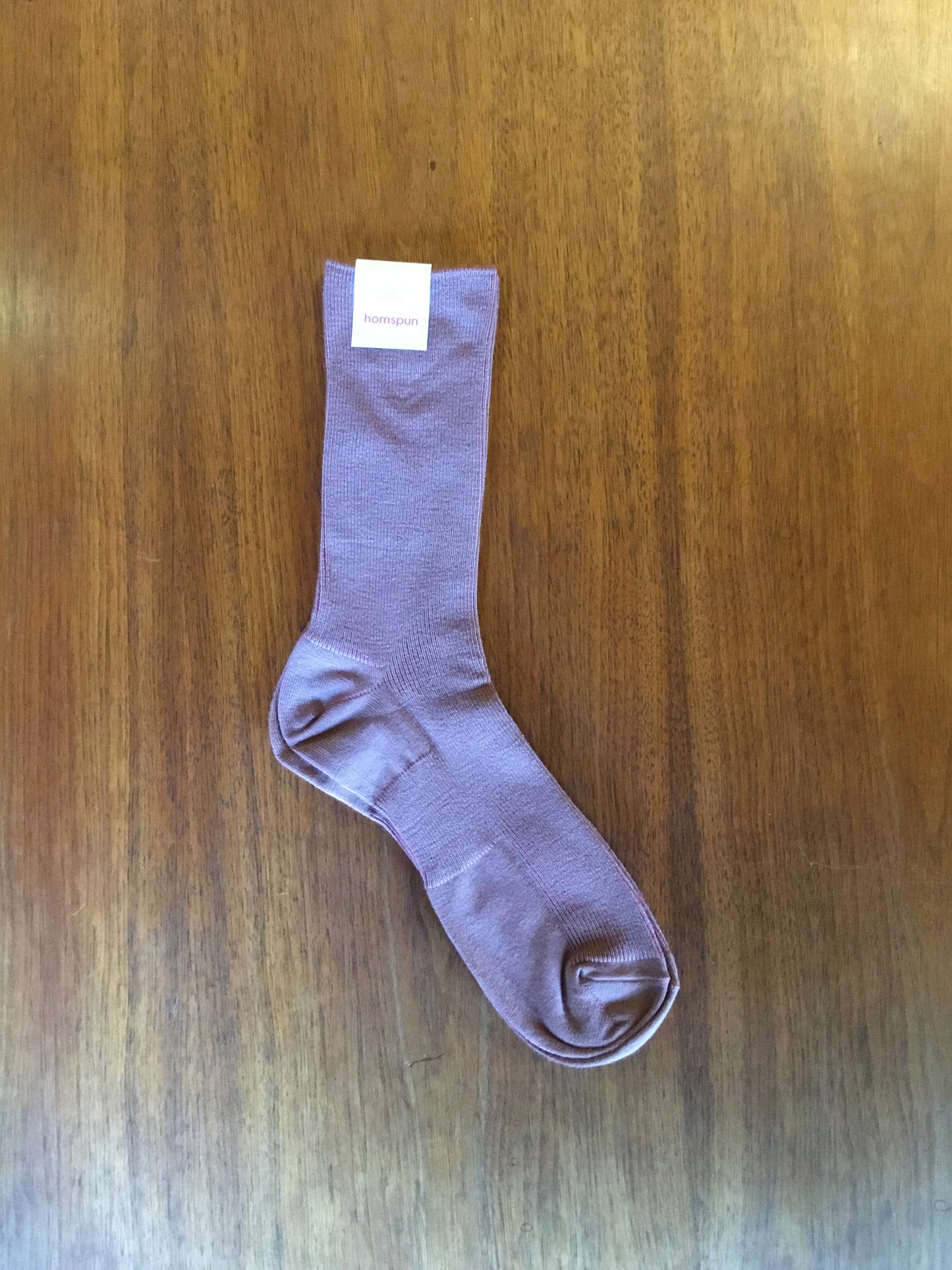 【homspun (ホームスパン) 】防縮ウールリブソックスNEW