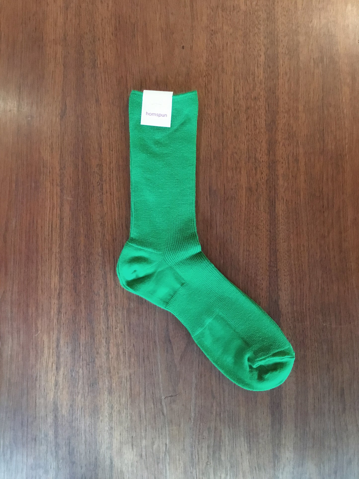 【homspun (ホームスパン) 】防縮ウールリブソックスNEW