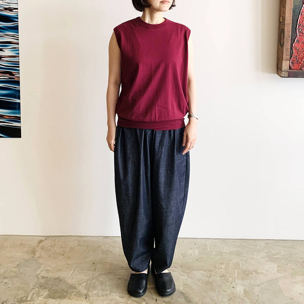 【homspun (ホームスパン) 】40／2天竺ノースリーブPO