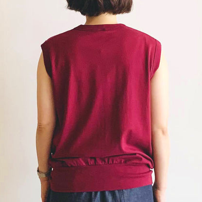 【homspun (ホームスパン) 】40／2天竺ノースリーブPO