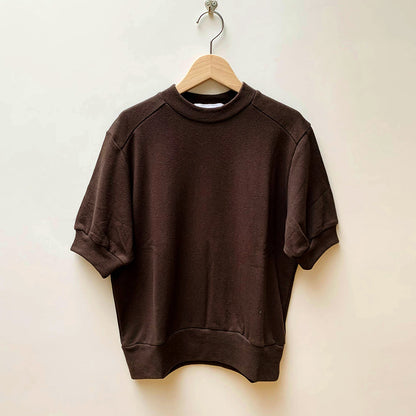 【homspun (ホームスパン) 】ムラ糸裏毛半袖PO