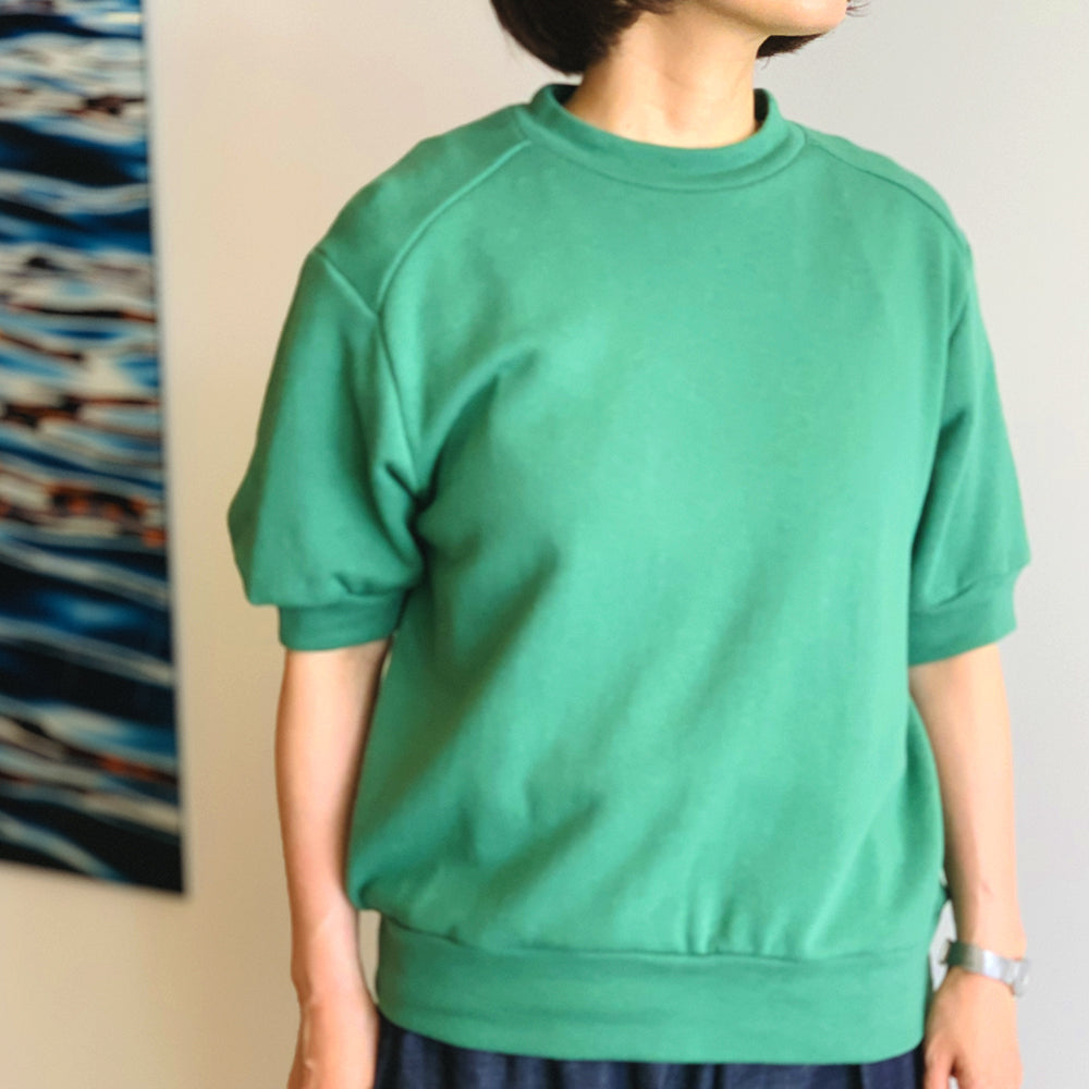 【homspun (ホームスパン) 】ムラ糸裏毛半袖PO