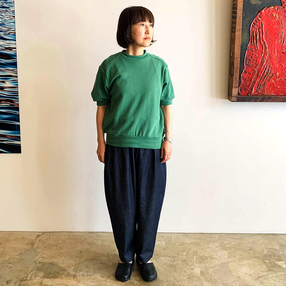【homspun (ホームスパン) 】ムラ糸裏毛半袖PO