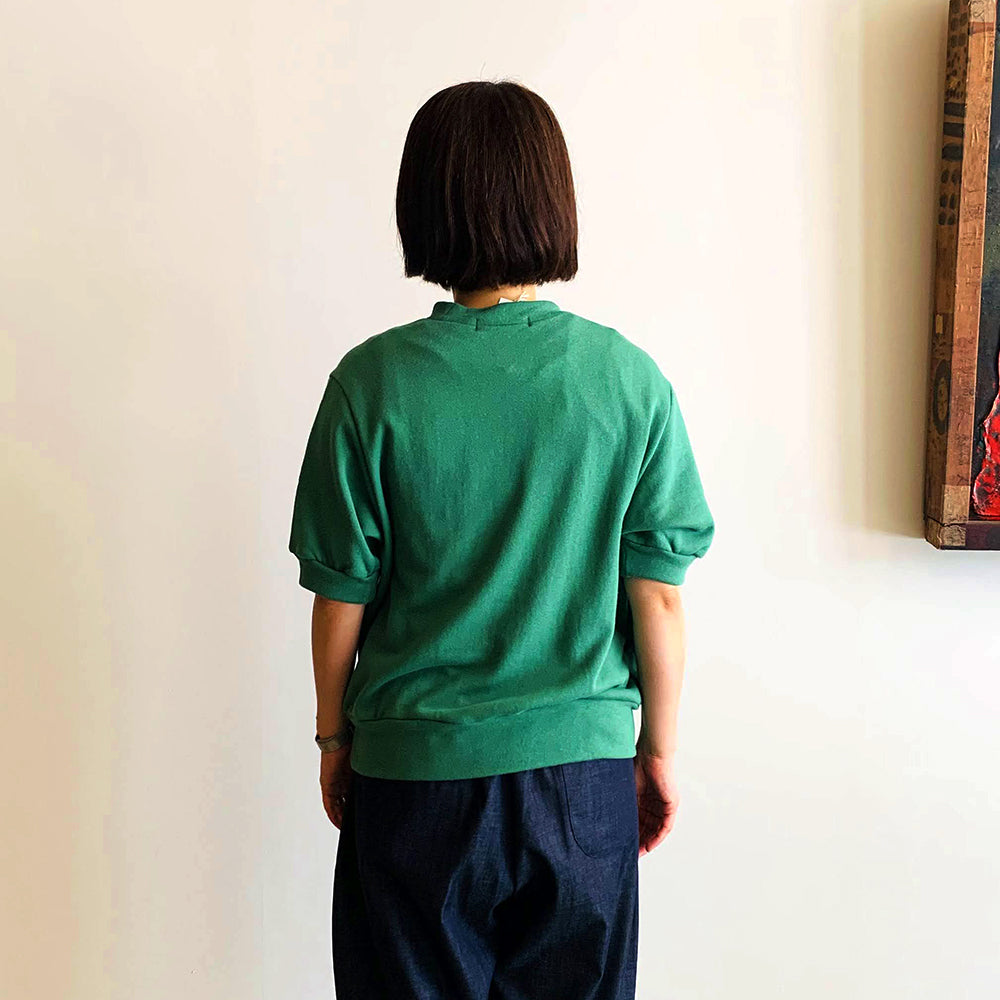 【homspun (ホームスパン) 】ムラ糸裏毛半袖PO