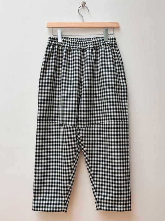 【homspun (ホームスパン) 】ウールギンガムギャザーPT