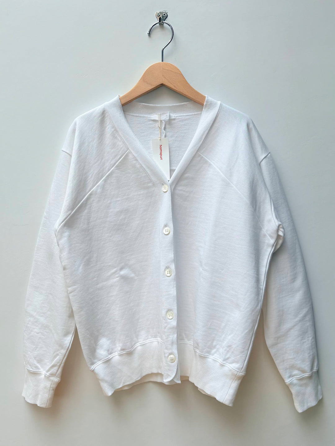 【homspun (ホームスパン) 】コンパクト裏毛VネックCD