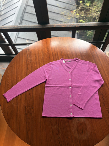 【homspun (ホームスパン) 】梳毛12GVネックCD