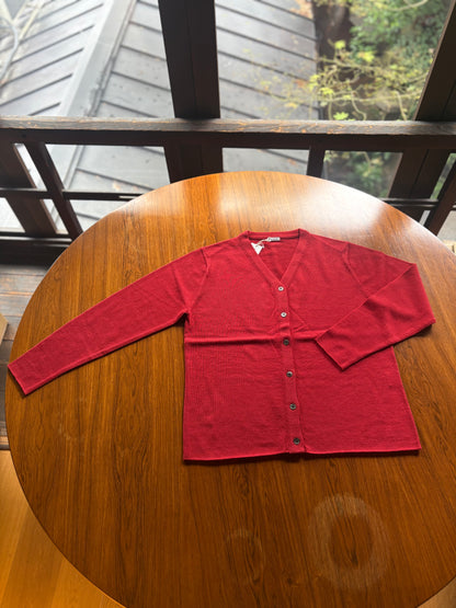 【homspun (ホームスパン) 】梳毛12GVネックCD