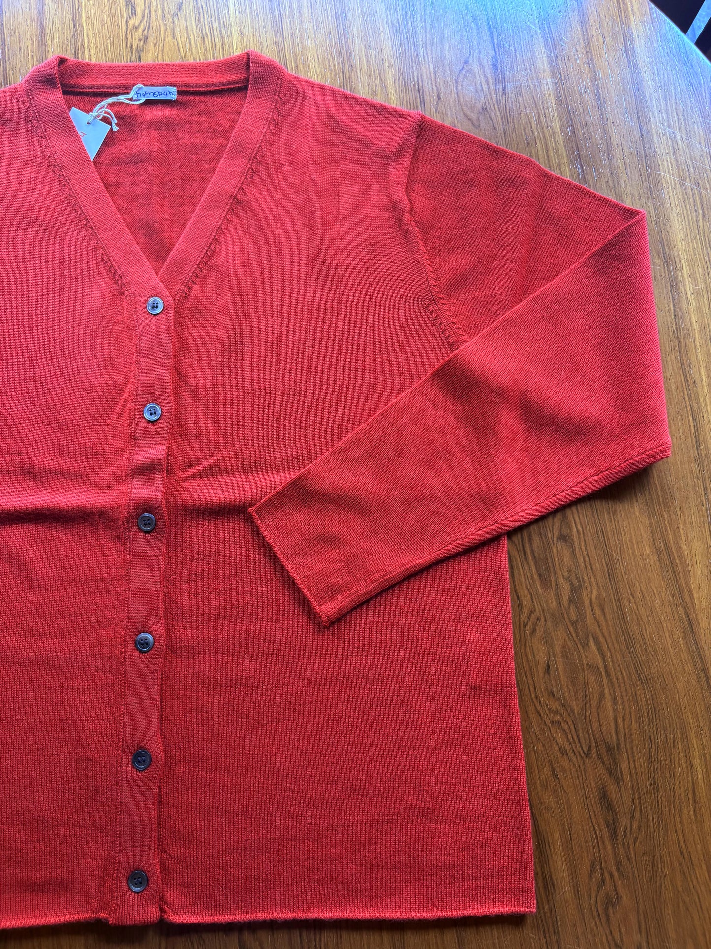 【homspun (ホームスパン) 】梳毛12GVネックCD