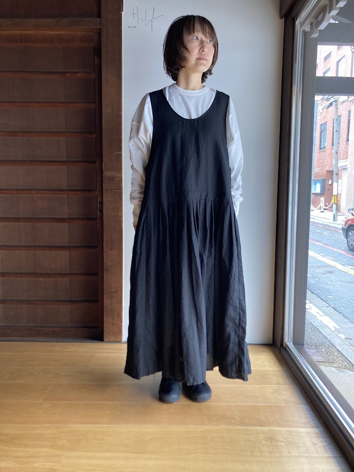 【homspun (ホームスパン) 】リネンバイオノースリーブワンピース