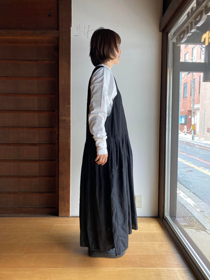 【homspun (ホームスパン) 】リネンバイオノースリーブワンピース