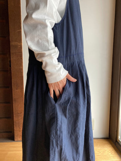 【homspun (ホームスパン) 】リネンバイオノースリーブワンピース