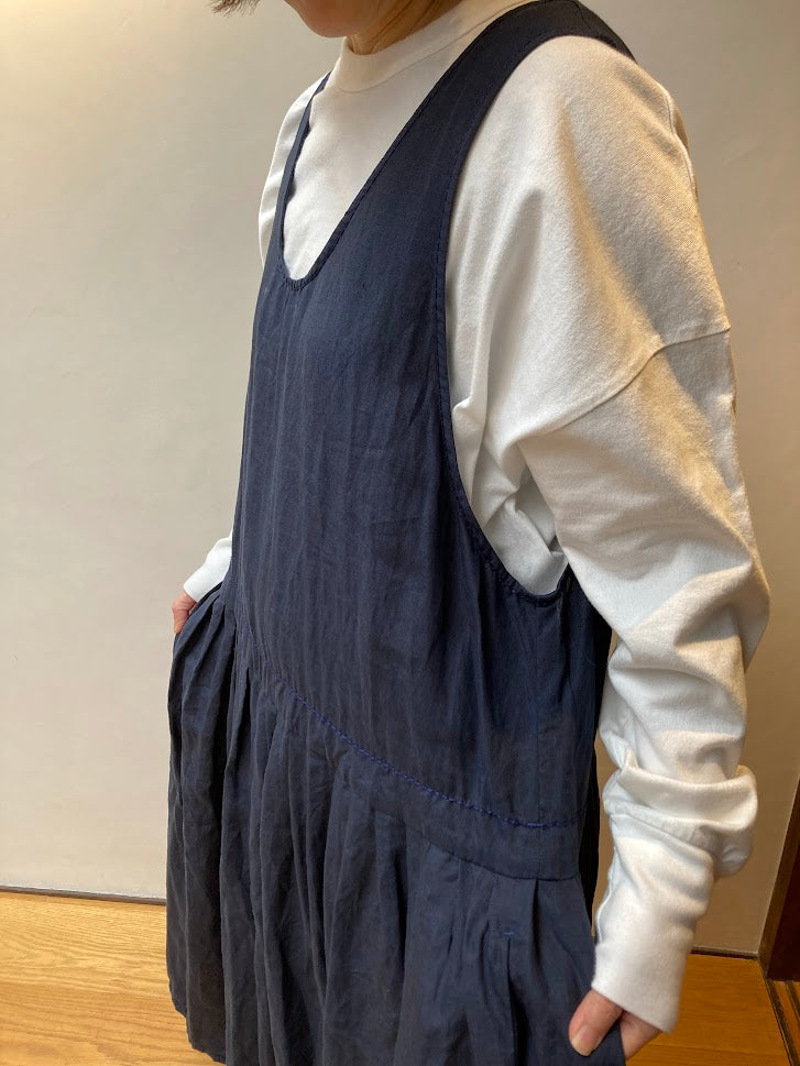 【homspun (ホームスパン) 】リネンバイオノースリーブワンピース