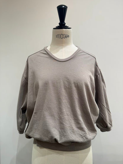 【homspun (ホームスパン) 】30／1天竺六分袖プルオーバー