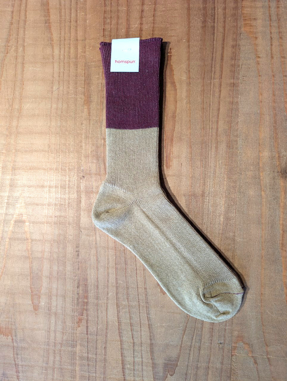 【homspun (ホームスパン) 】C／W配色ソックス