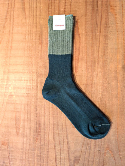 【homspun (ホームスパン) 】C／W配色ソックス