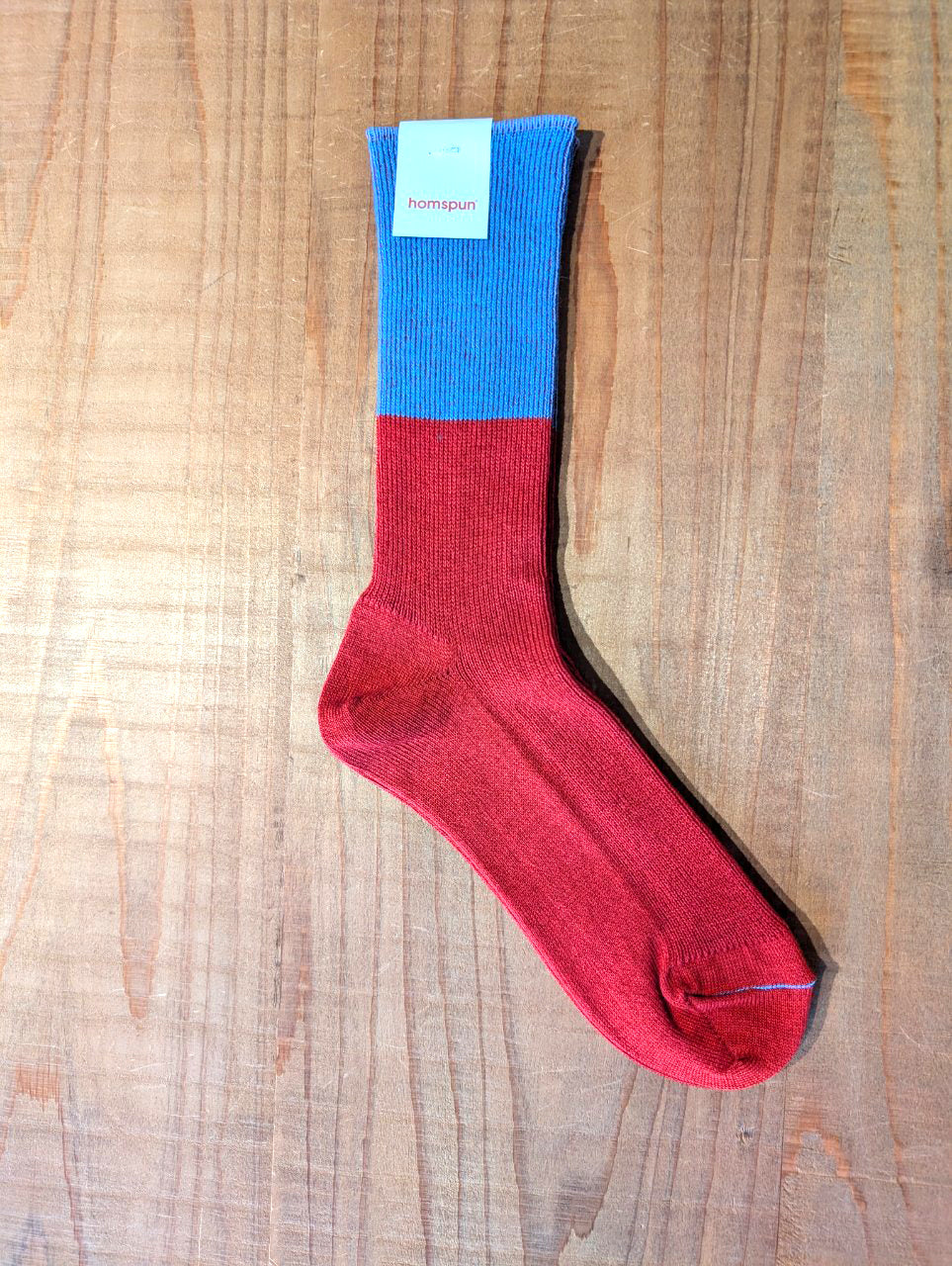 【homspun (ホームスパン) 】C／W配色ソックス