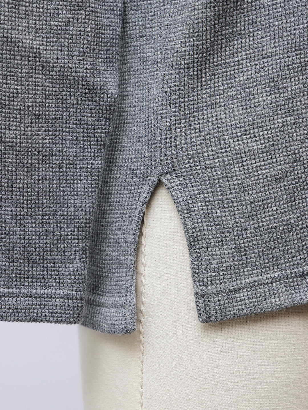 【homspun (ホームスパン) 】ワッフル長袖PO