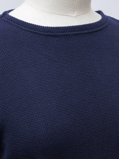 【homspun (ホームスパン) 】ワッフル長袖PO