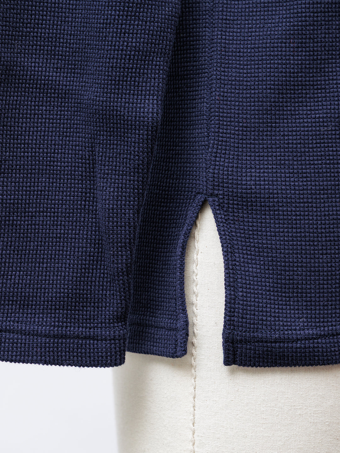 【homspun (ホームスパン) 】ワッフル長袖PO