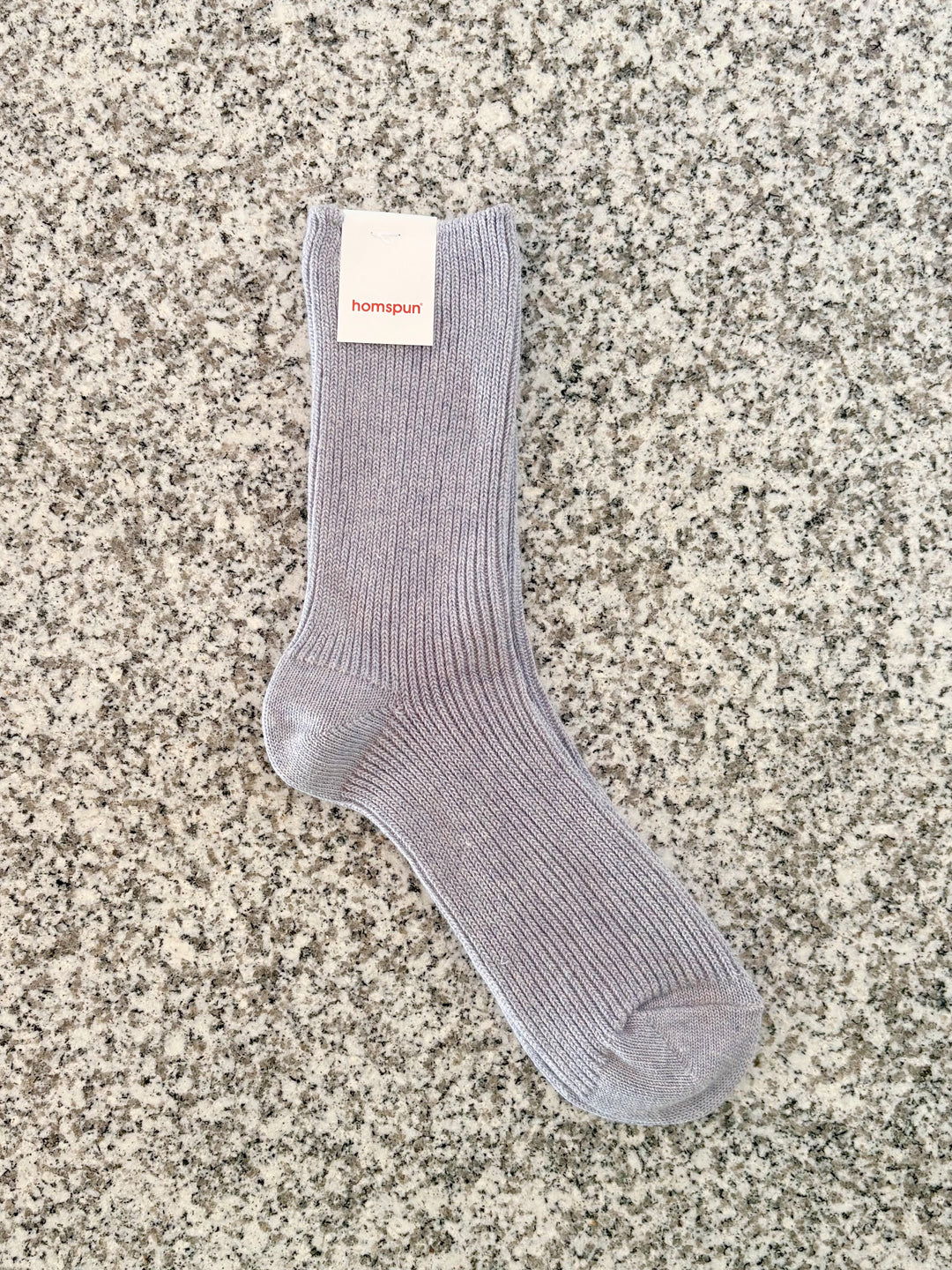 【homspun (ホームスパン) 】綿コーマ糸起毛リブソックス