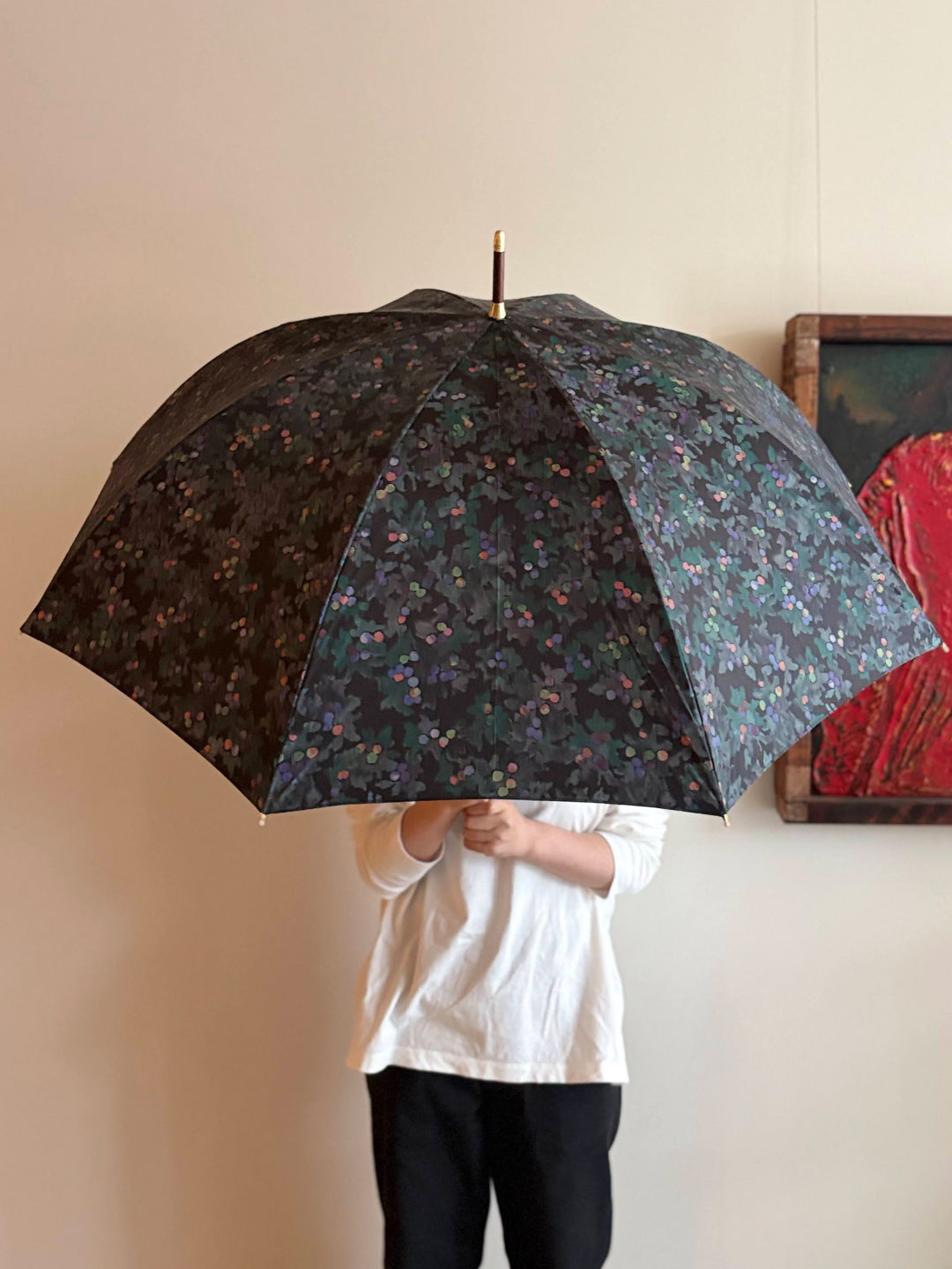 【イイダ傘店】晴雨兼用  ダークブルーベリー