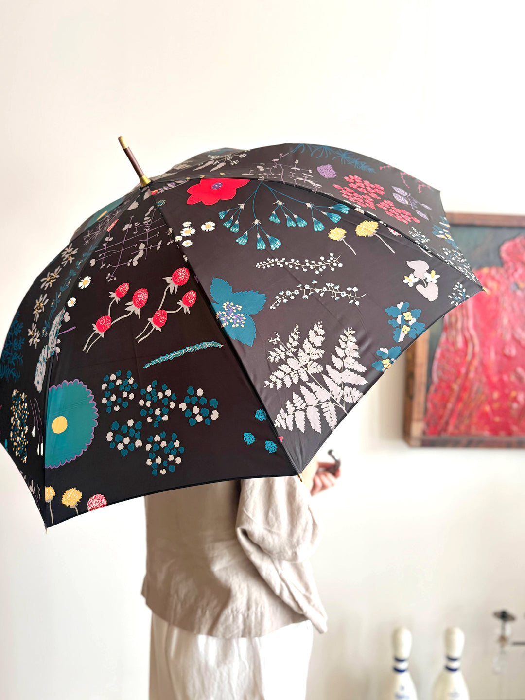 【イイダ傘店】晴雨兼用　森の花