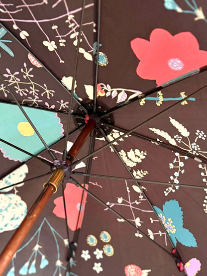 【イイダ傘店】晴雨兼用　森の花
