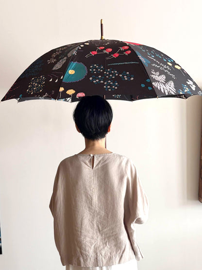 【イイダ傘店】晴雨兼用　森の花
