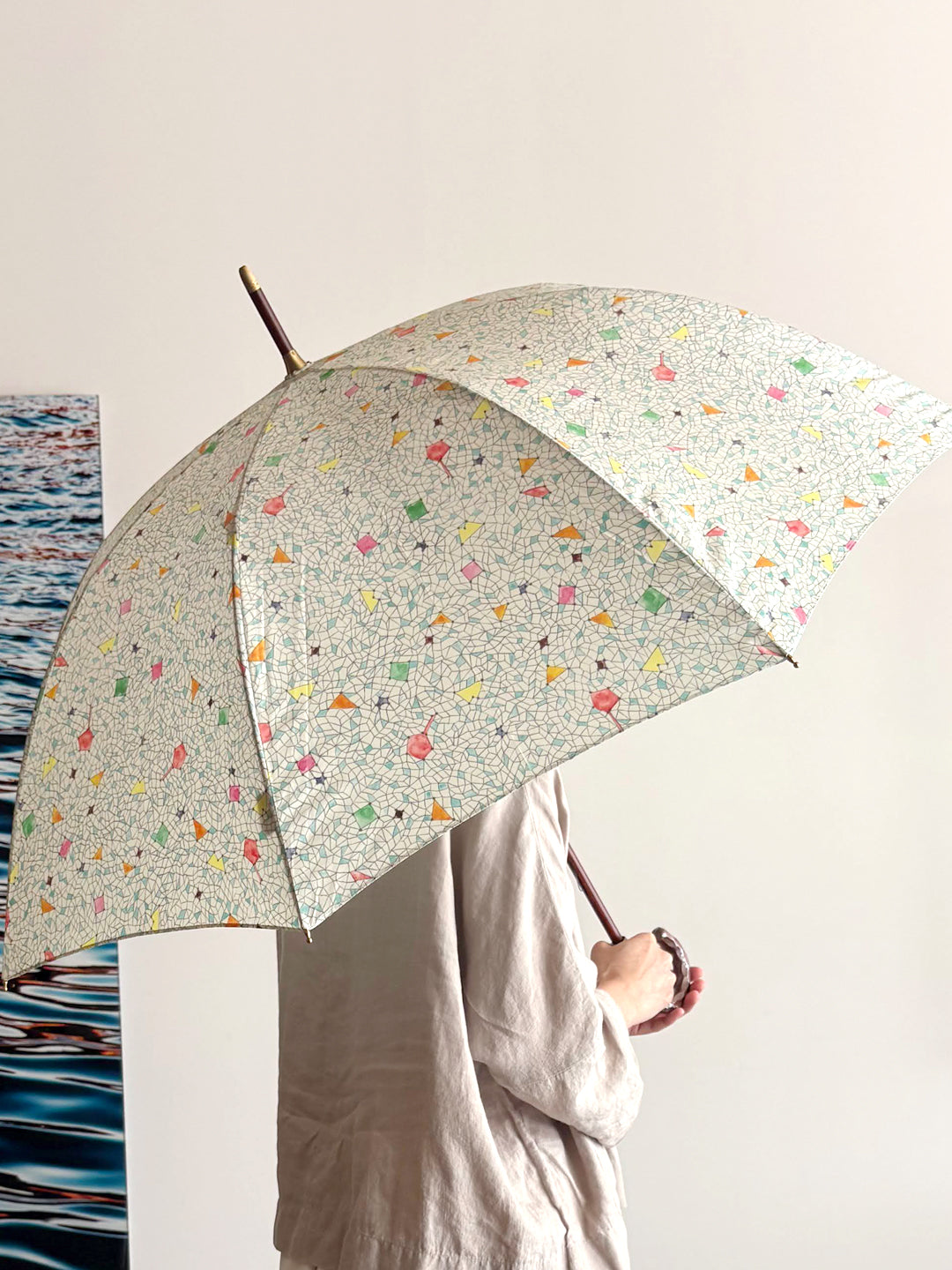 【イイダ傘店】晴雨兼用　しろくま